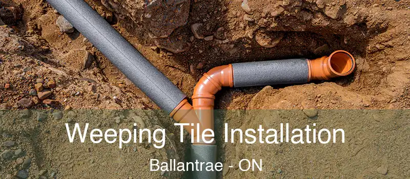 Weeping Tile Installation Ballantrae - ON